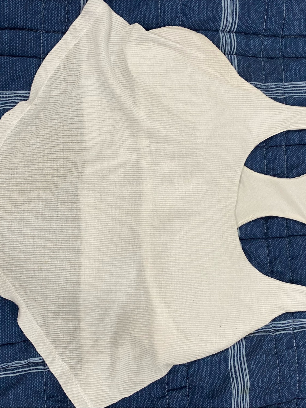 ALO Yoga Ribbed Tank Brami — Cream